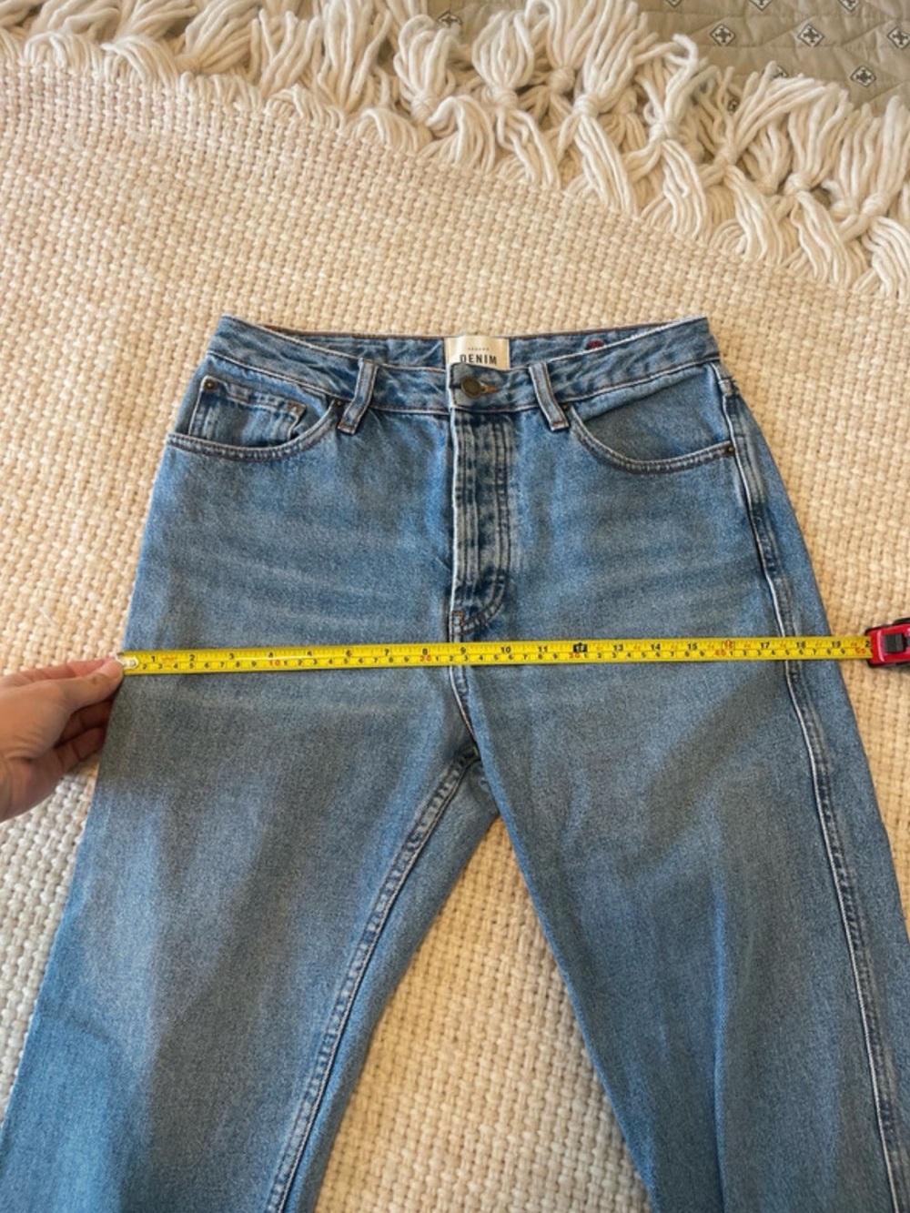 Sezane ‘Brut Sexy’ Straight Leg Light Blue Denim Jeans - Size 29 / US 6 - Picture 10 of 11
